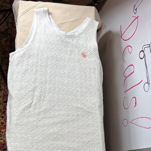 Abercrombie Kids Textured White Tank Top -Size 15/16